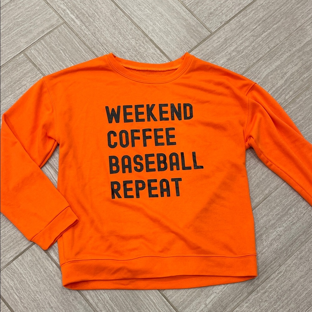Women’s Orange Graphic Sweatshirt